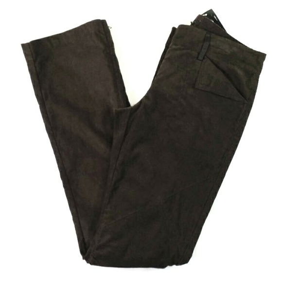 BCBGMaxAzria Mahogany Brown Fine Wale Bootcut Corduroy Pants Womens Size 6 NWT - Picture 5 of 11